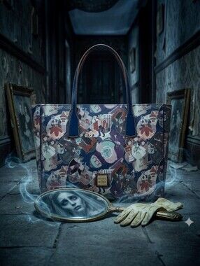 Disney Dooney & Bourke Haunted Mansion Madame Leota Toile Ghost Tote NWT
